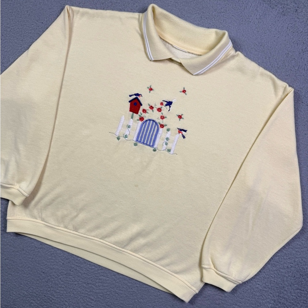 Vintage 90s embroidered grandma sweater